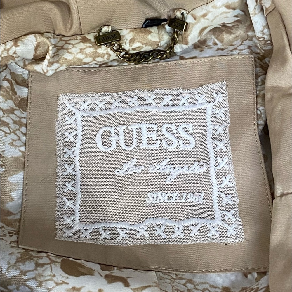 Guess Women's Beige Double-Breasted Trench Coat - Picture 3 of 5